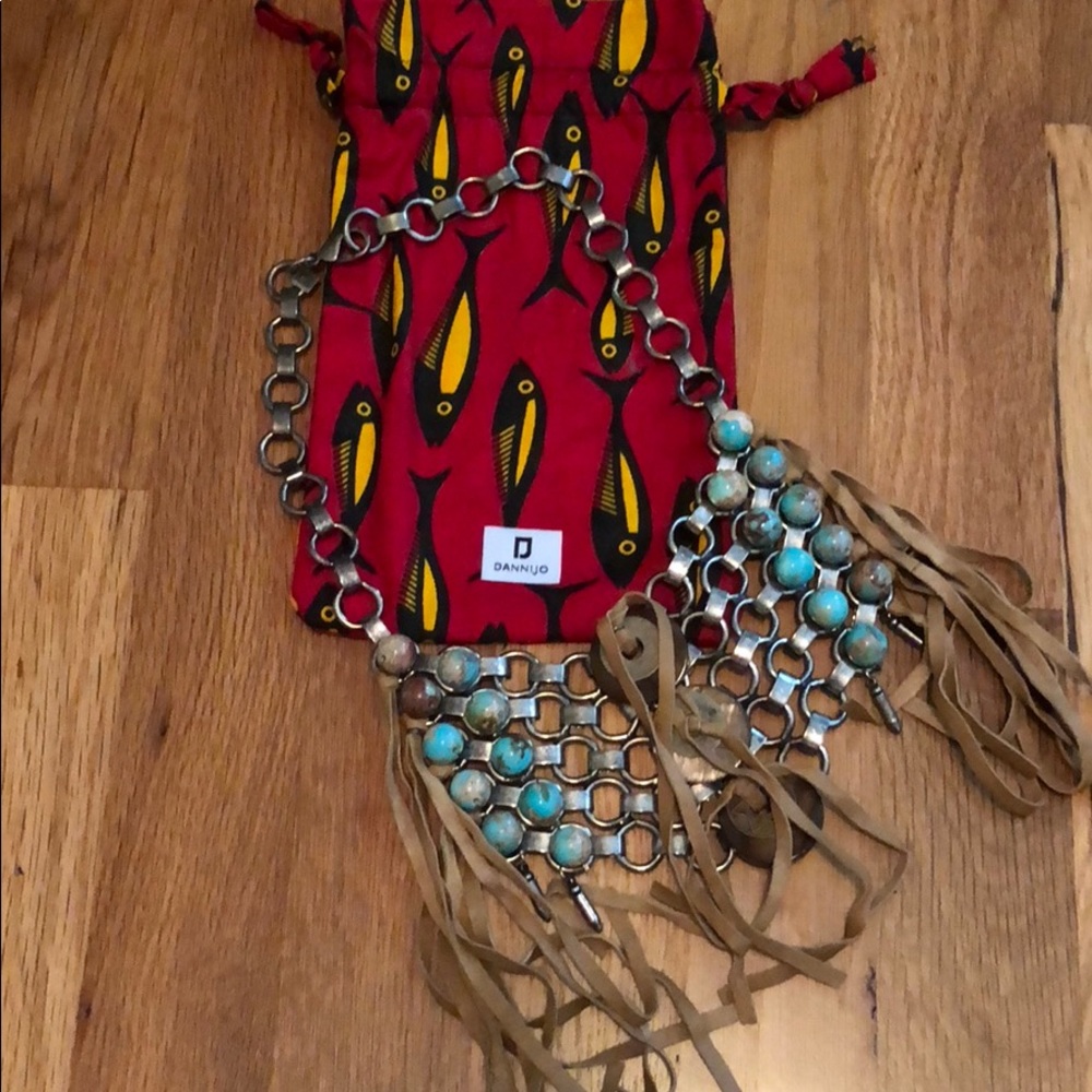 Dannijo Ipsa Necklace with turquoise beads & suede - Picture 3 of 5